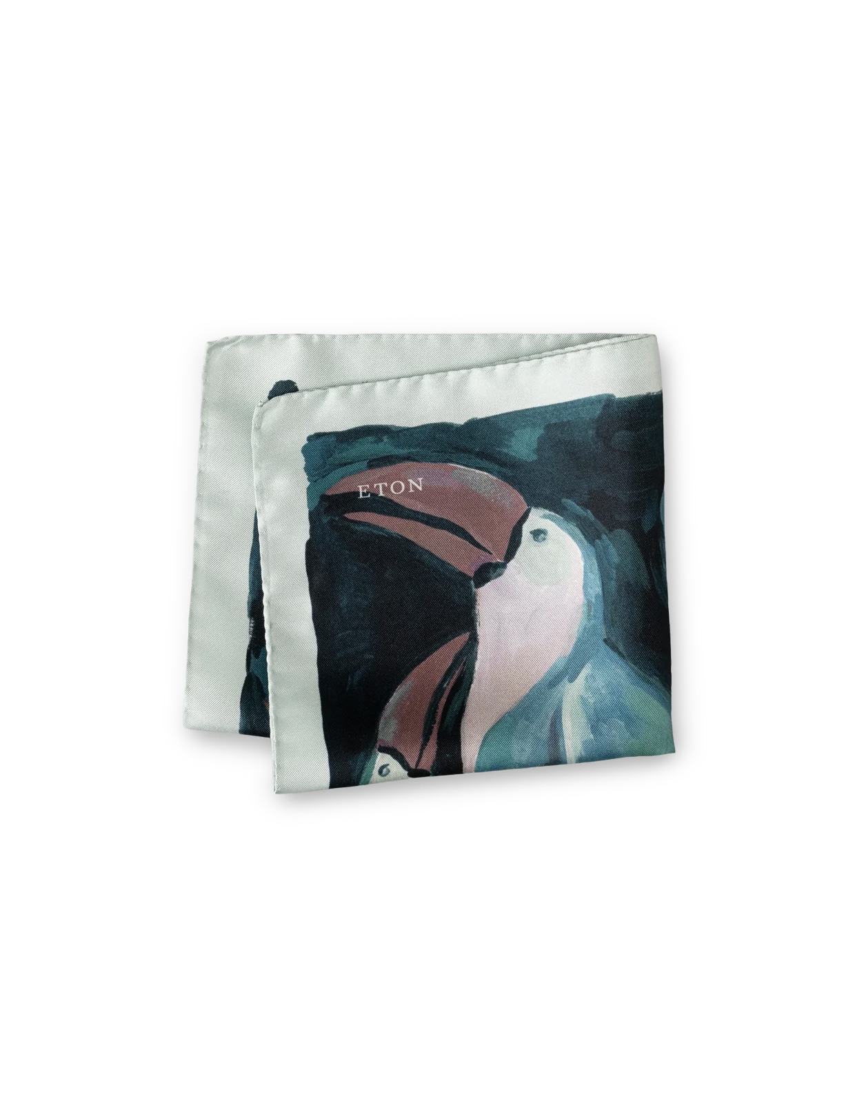 Bröstnäsduk Siden Grön Tucan One Size