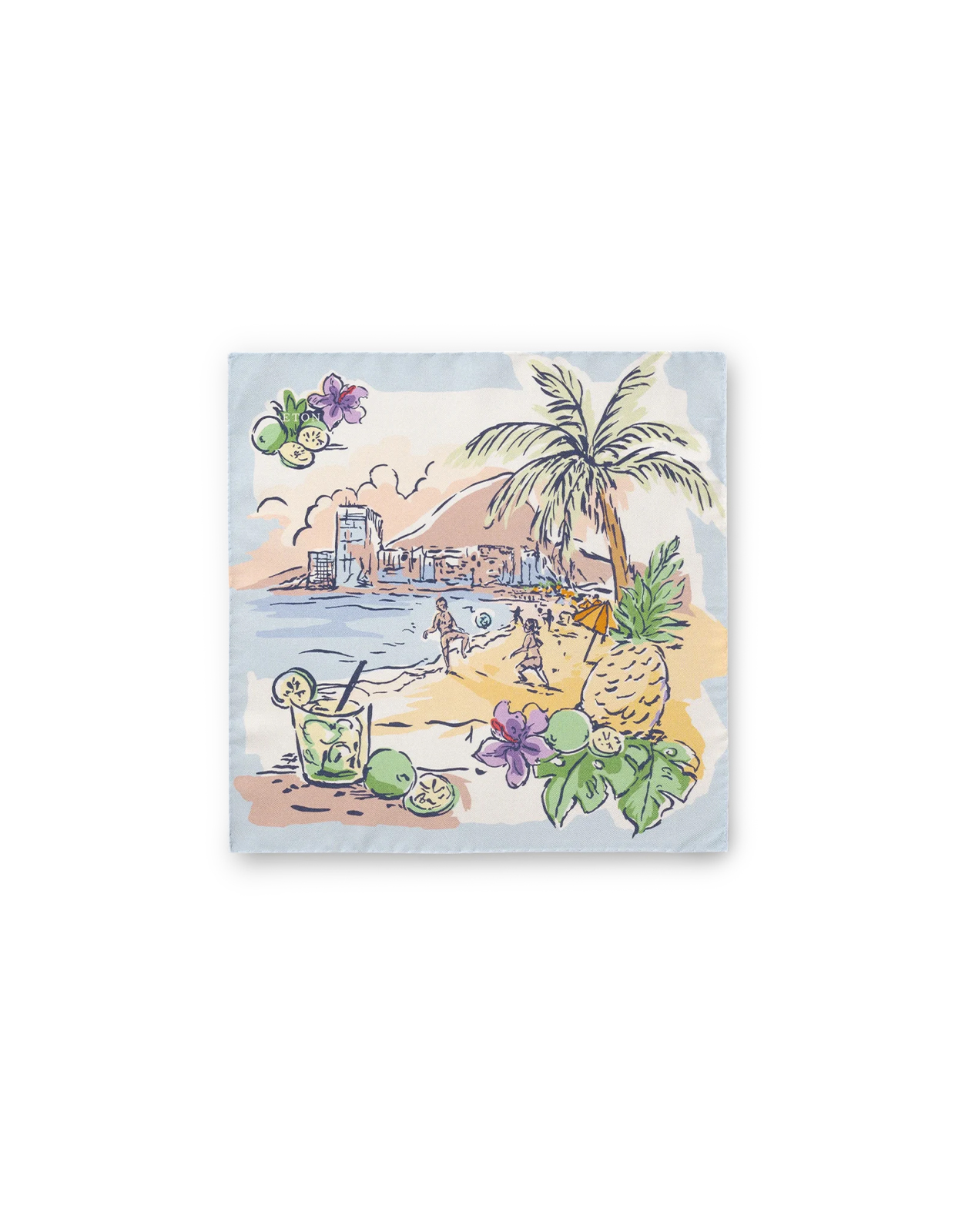 Bröstnäsduk Siden Exotisk Strand One Size