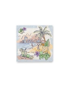 Bröstnäsduk Siden Exotisk Strand One Size