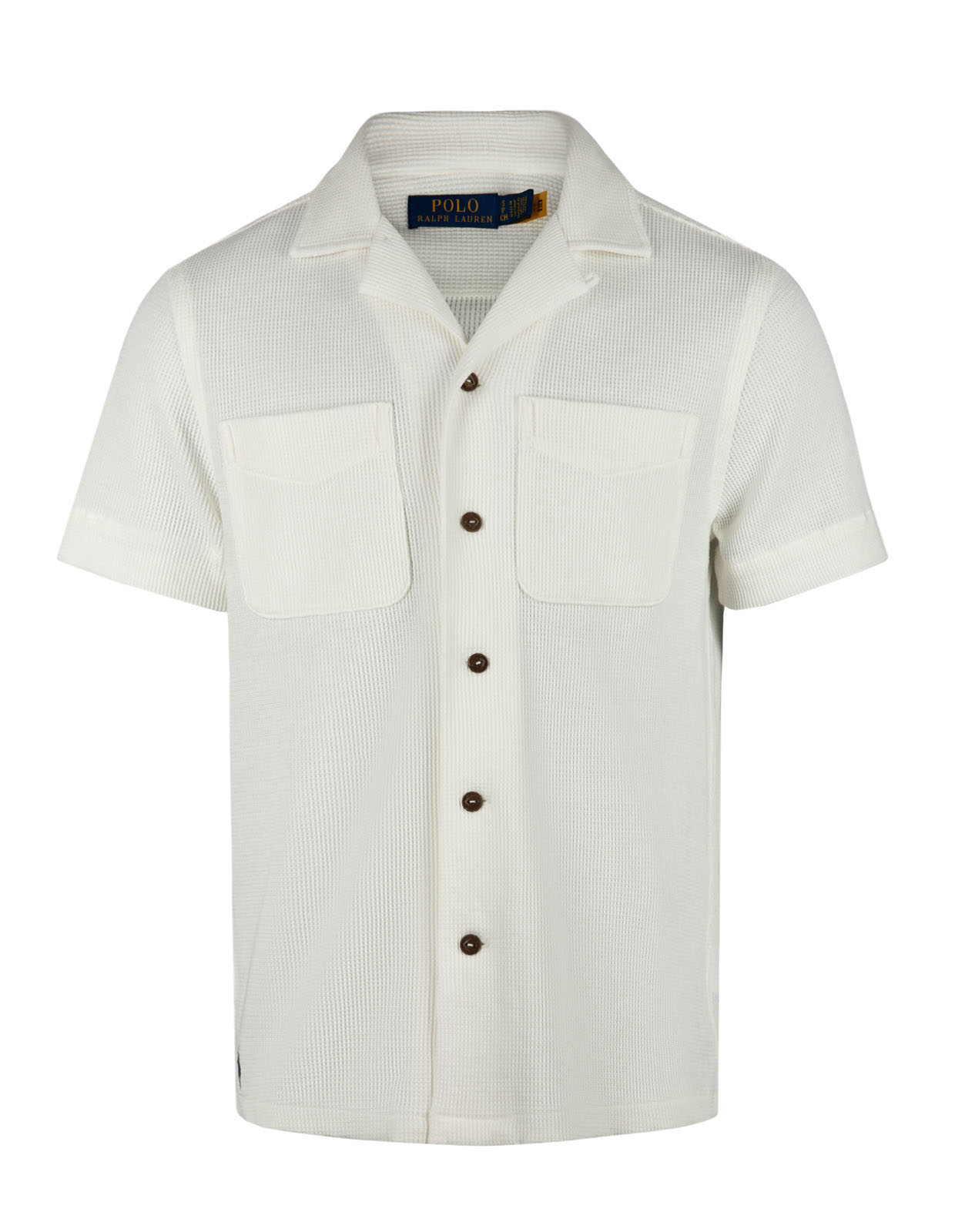 Kortärmsskjorta Camp Shirt Benvit