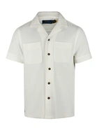 Kortärmsskjorta Camp Shirt Benvit