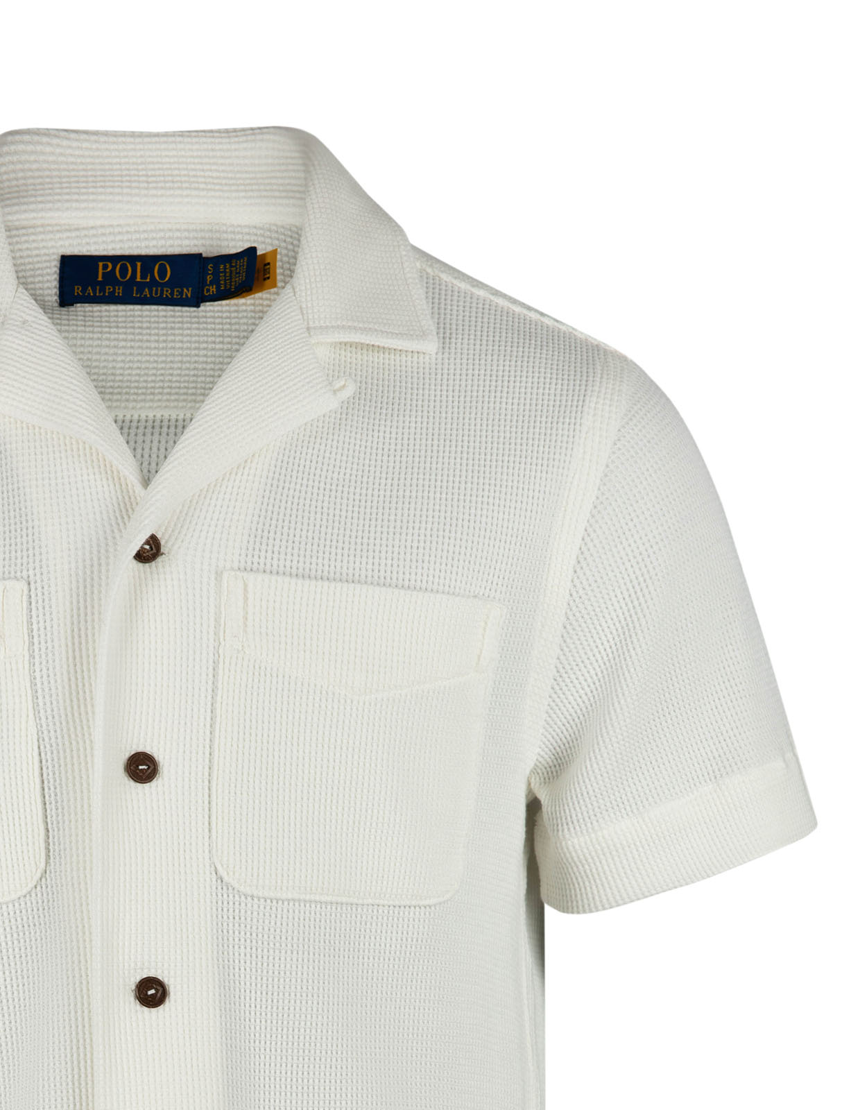 Kortärmsskjorta Camp Shirt Benvit
