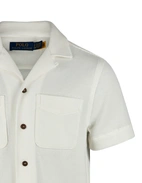 Kortärmsskjorta Camp Shirt Benvit
