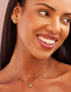 Amelia Stud Örhängen Grön One Size