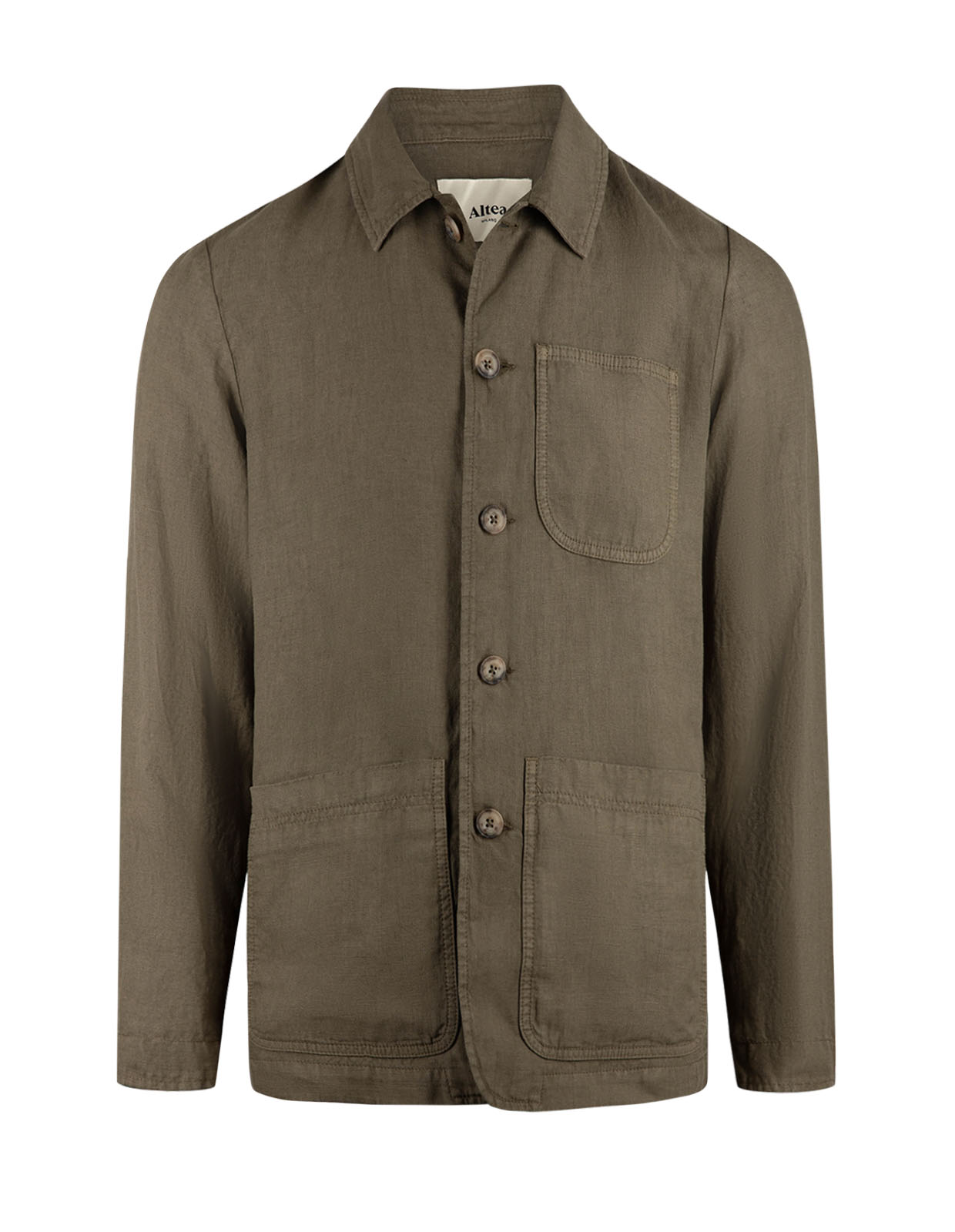 Constantin Overshirt Linne Olivgrön