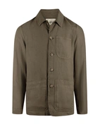 Constantin Overshirt Linne Olivgrön