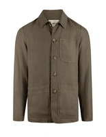 Constantin Overshirt Linne Olivgrön
