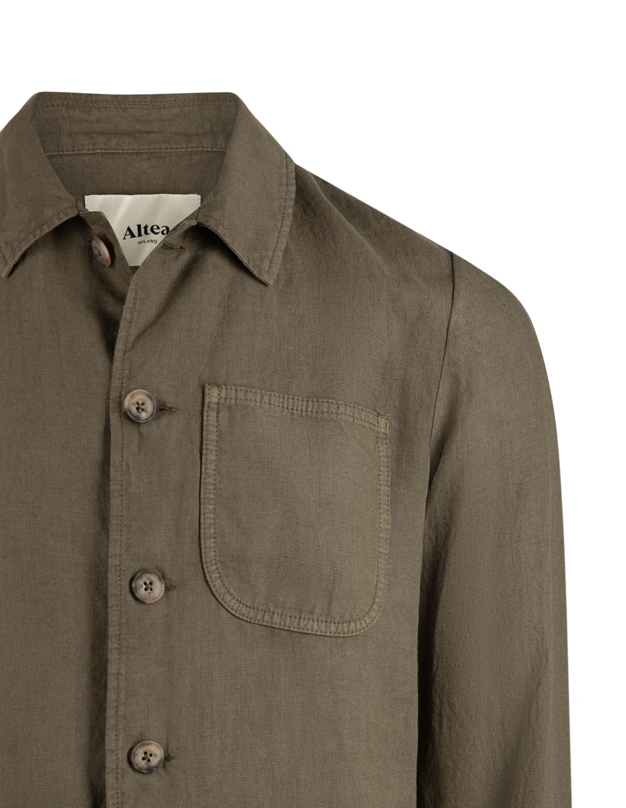 Constantin Overshirt Linne Olivgrön