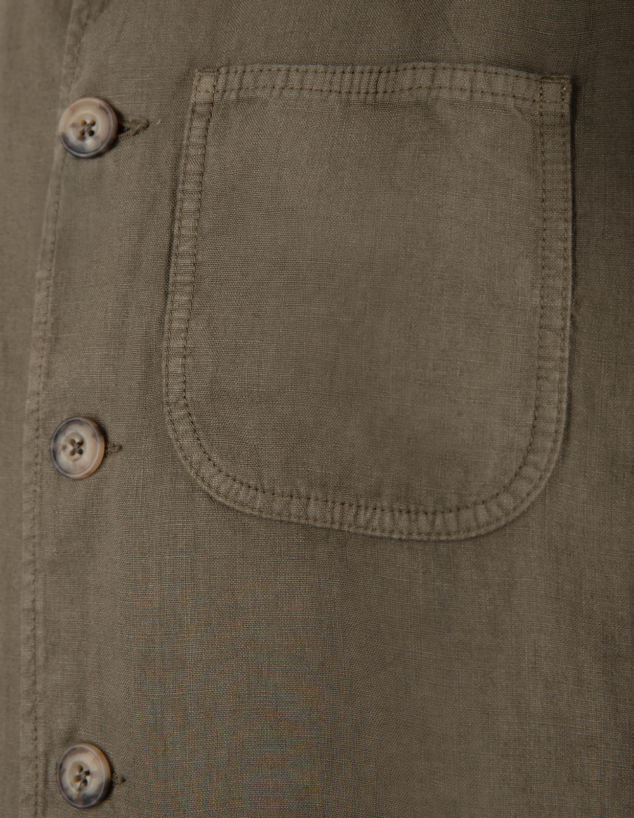 Constantin Overshirt Linne Olivgrön