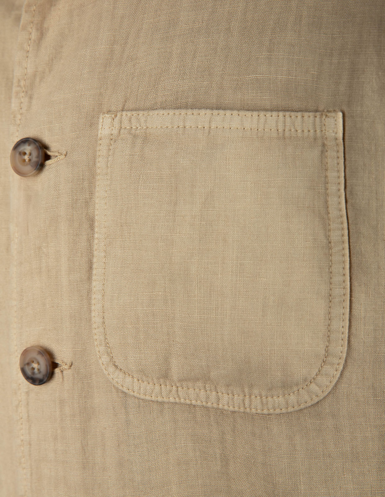Constantin Overshirt Linne Beige