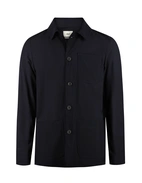 Constantin Overshirt Seersucker Marinblå