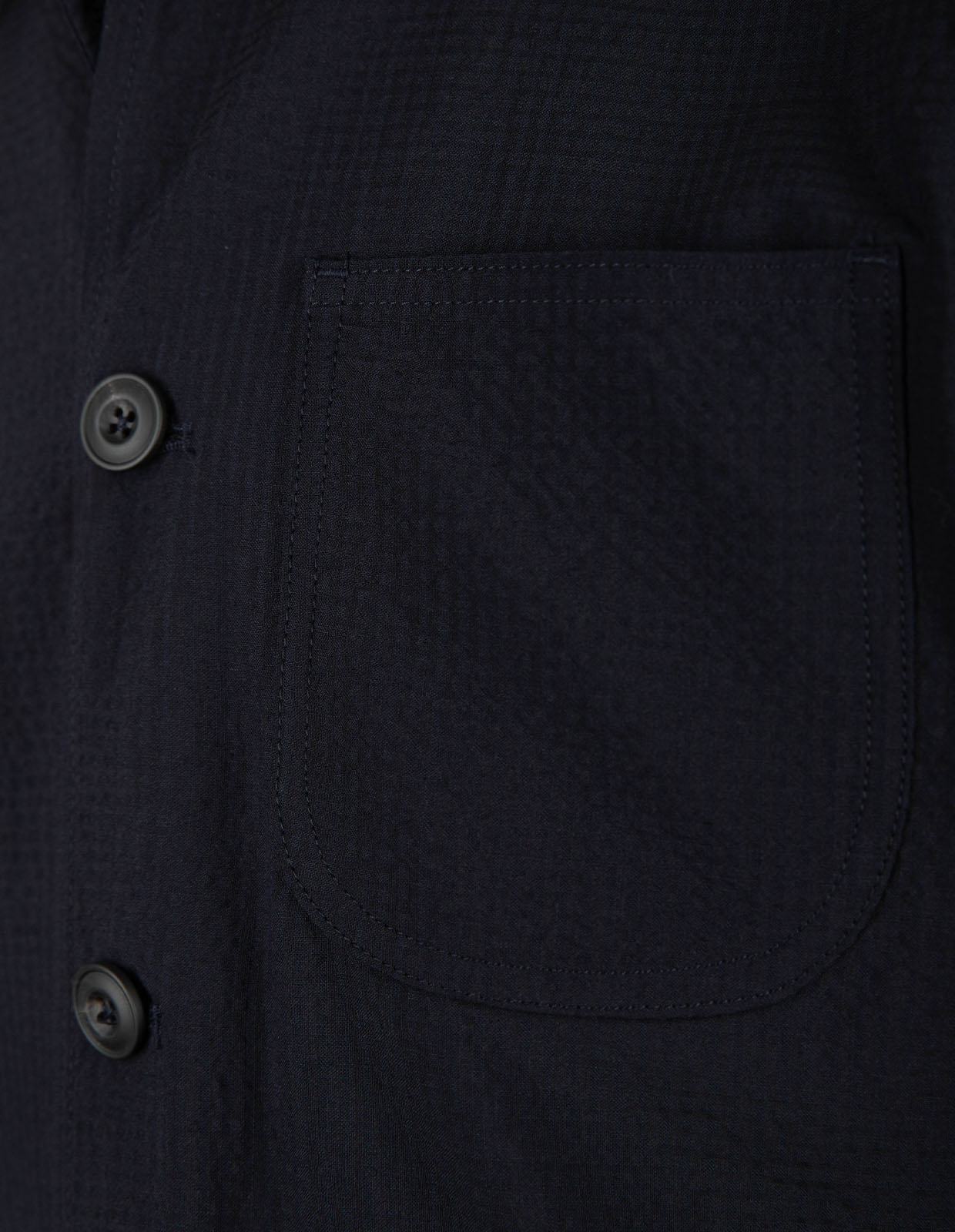 Constantin Overshirt Seersucker Marinblå