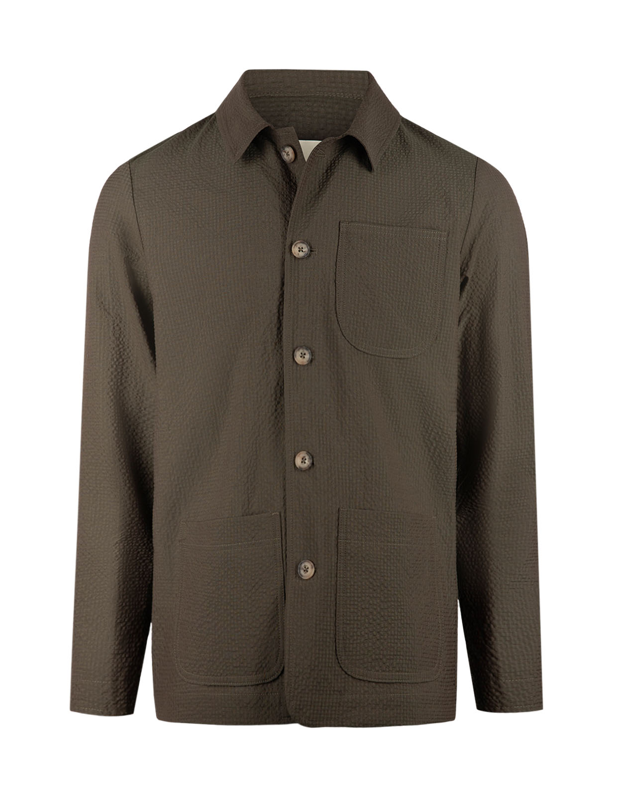 Constantin Overshirt Seersucker Grön