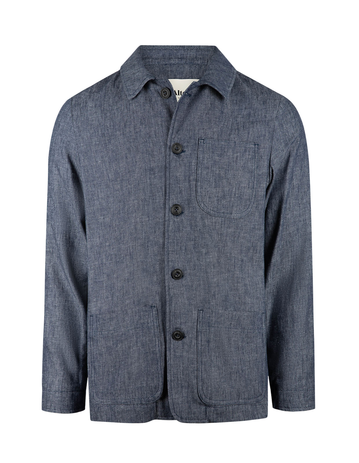 Constantin Overshirt Linne Bomull Denimblå