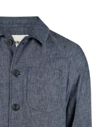 Constantin Overshirt Linne Bomull Denimblå