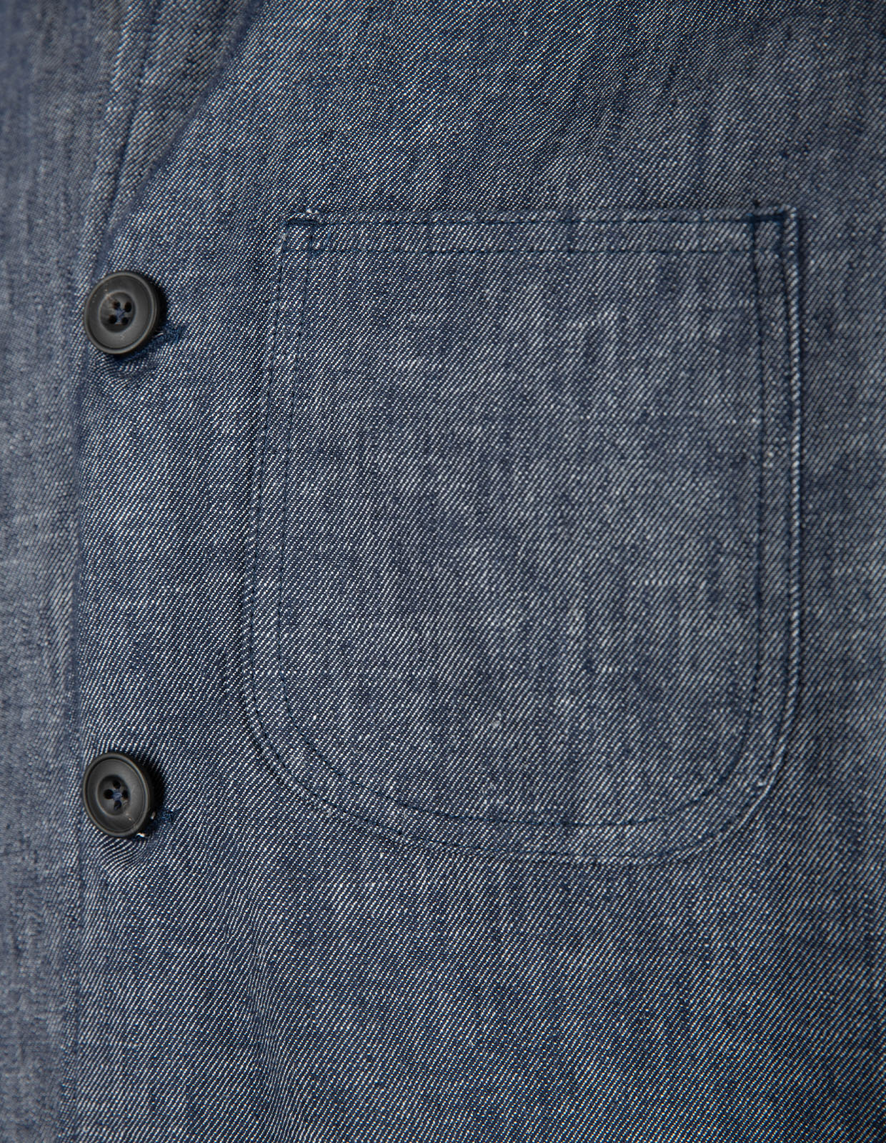 Constantin Overshirt Linne Bomull Denimblå