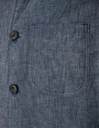 Constantin Overshirt Linne Bomull Denimblå