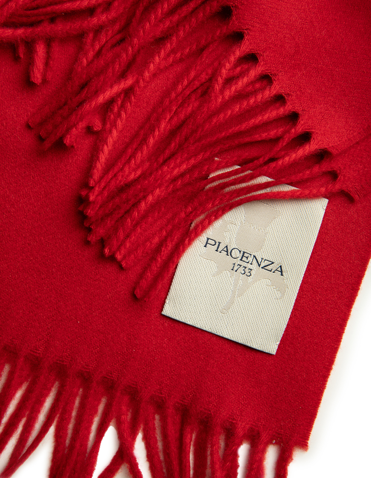 Pure Cashmere Scarf Solid Melange Klarröd One Size