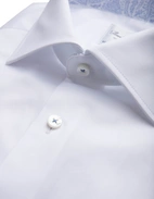 Regular Kontrast Skjorta Twofold Bomull Vit 44