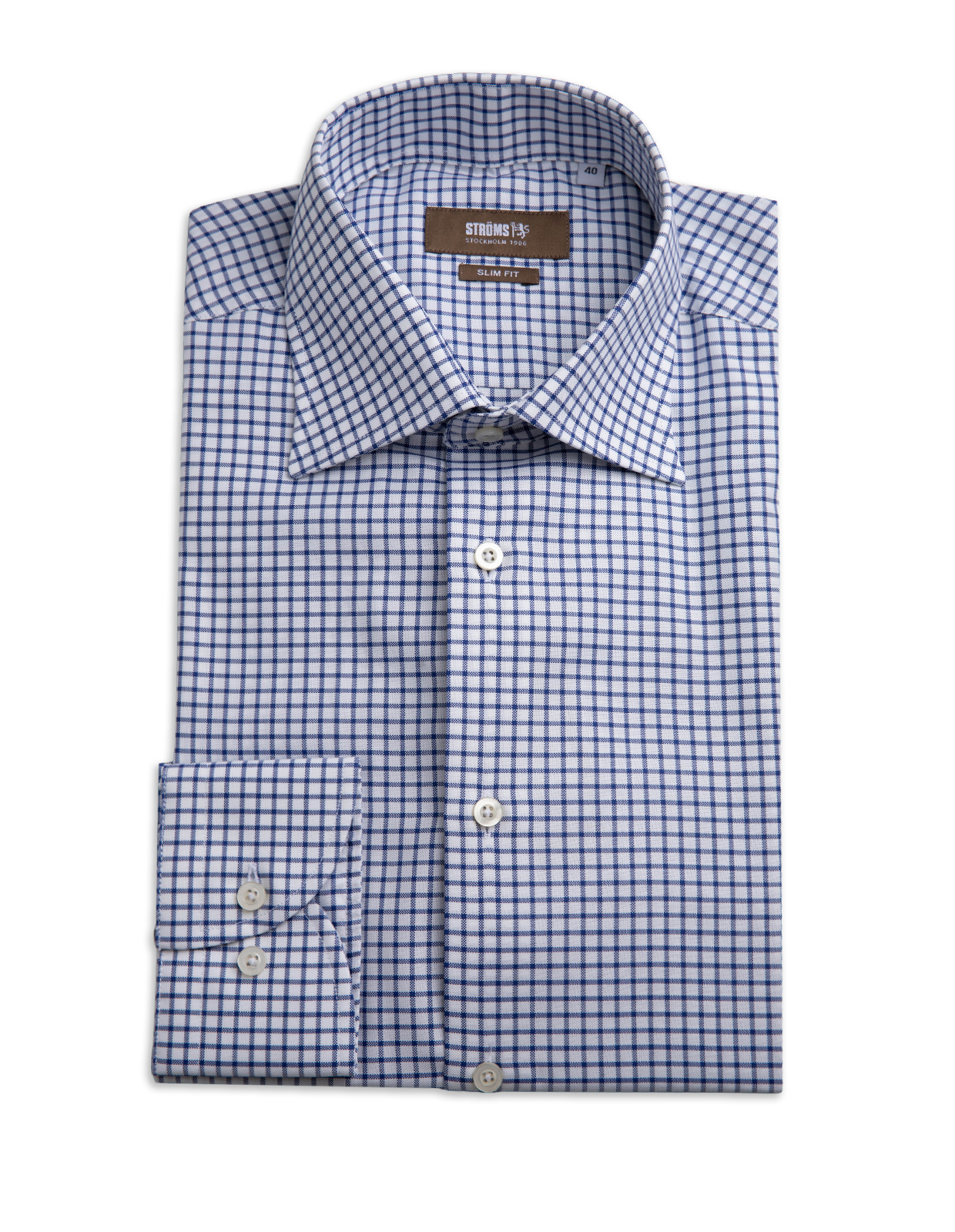 Slim Fit XLÄ Skjorta Oxford Gingham Blå/Vit