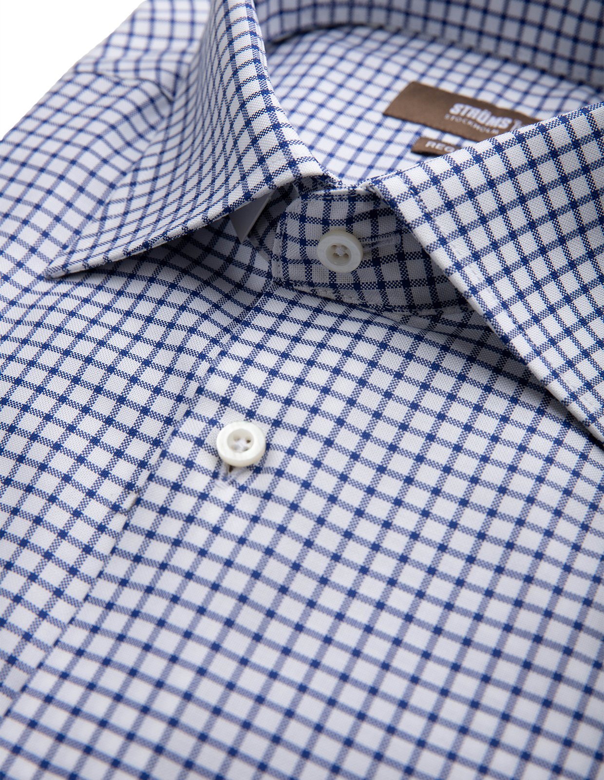 Regular Fit XLÄ Skjorta Oxford Gingham Blå/Vit