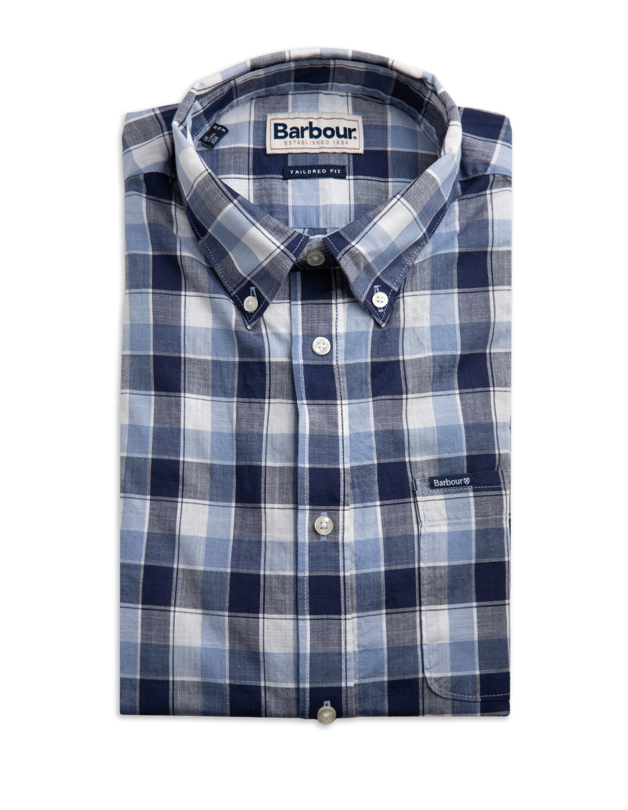 Harwood Skjorta Tailored Ginghamrutig Blå