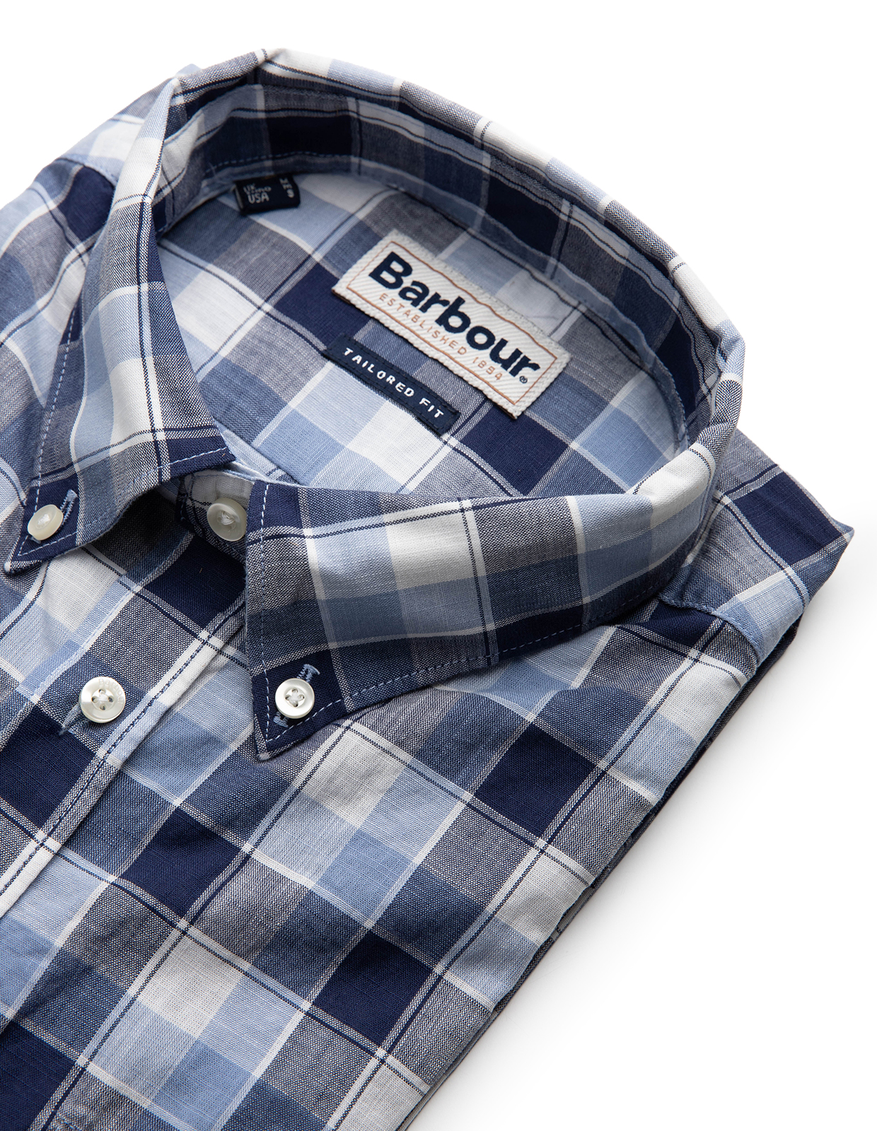 Harwood Skjorta Tailored Ginghamrutig Blå