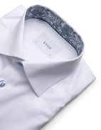 Contemporary Fit Kontrast Skjorta Signature Twill Vit 41