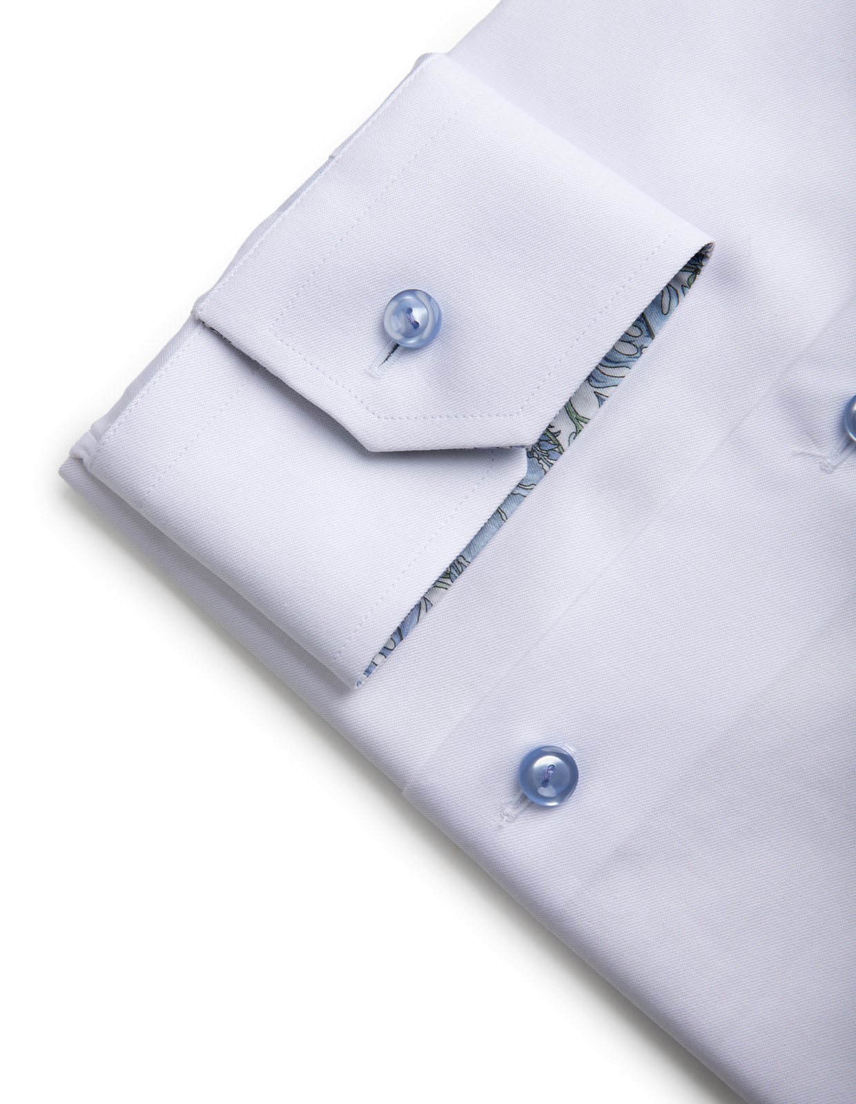 Contemporary Fit Kontrast Skjorta Signature Twill Vit 41