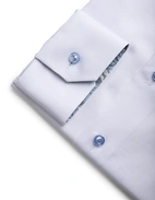 Contemporary Fit Kontrast Skjorta Signature Twill Vit 41