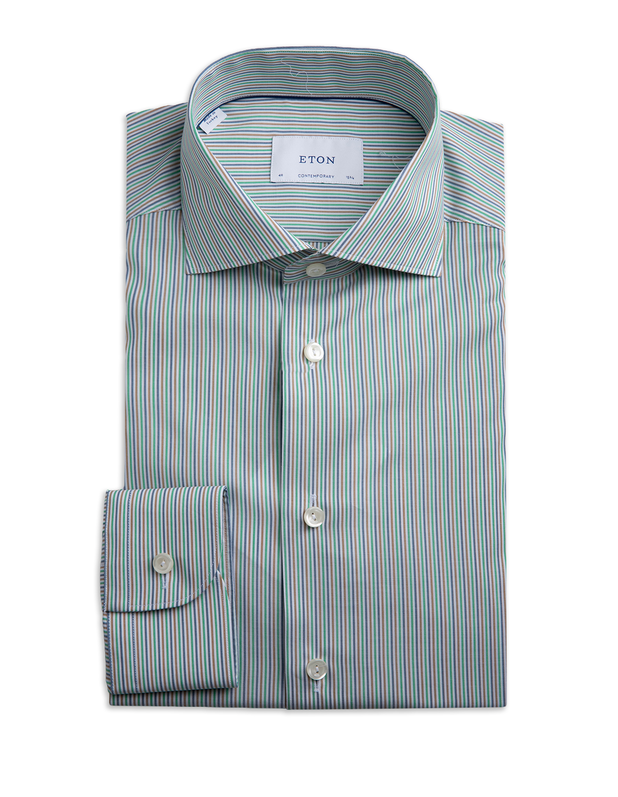 Contemporary Fit Skjorta Poplin Randig Multi