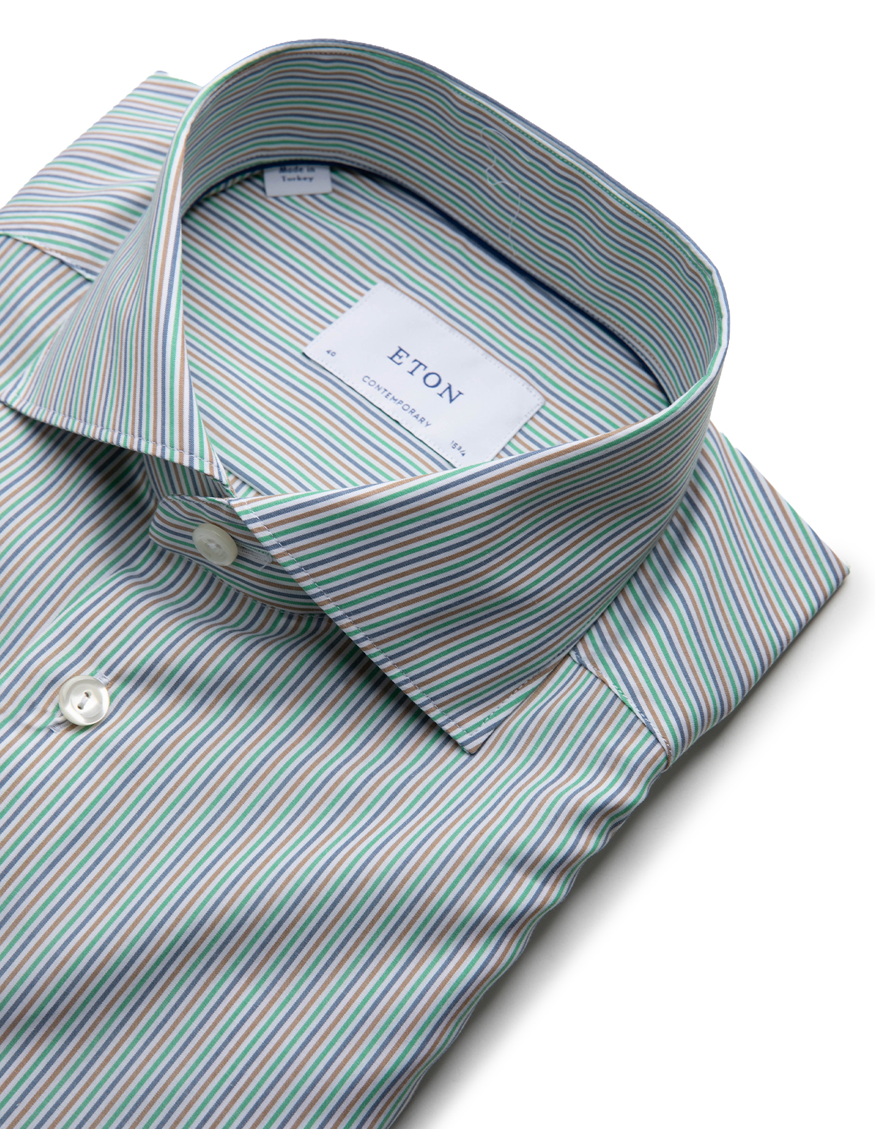 Contemporary Fit Skjorta Poplin Randig Multi