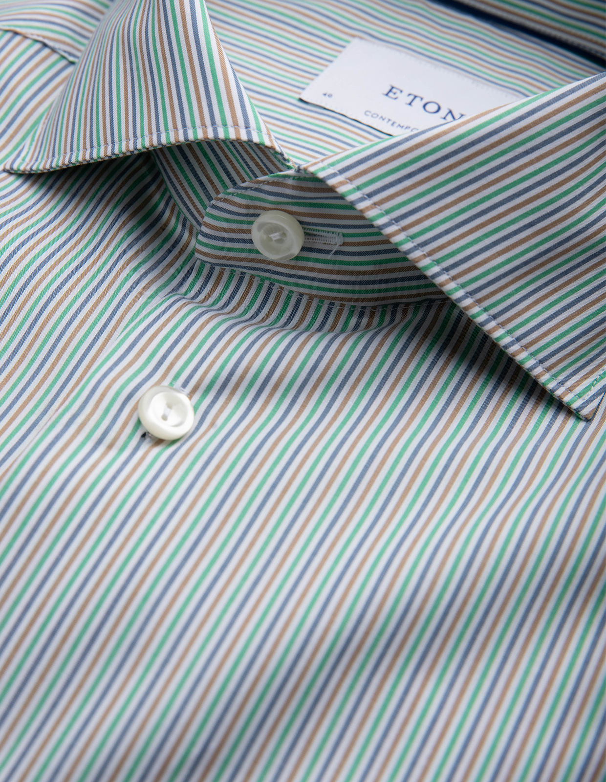 Contemporary Fit Skjorta Poplin Randig Multi