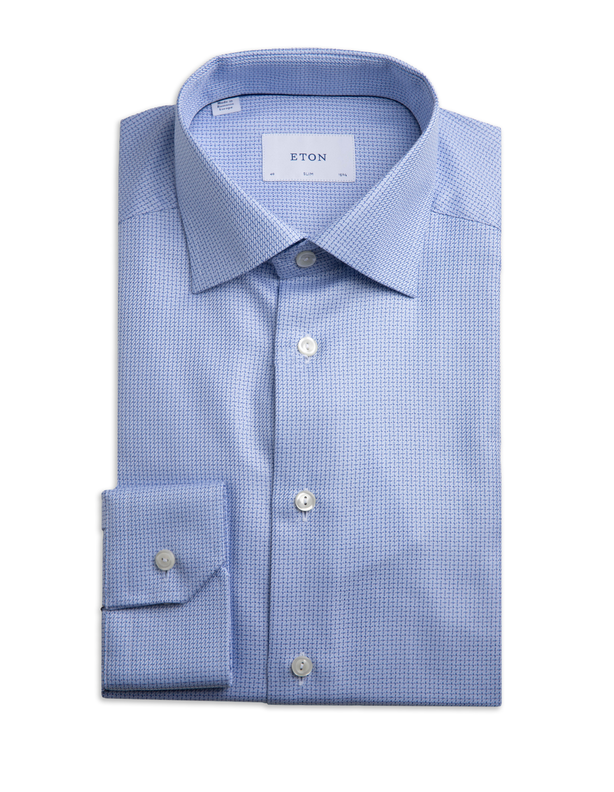 Slim Fit Skjorta Signature Twill Blå