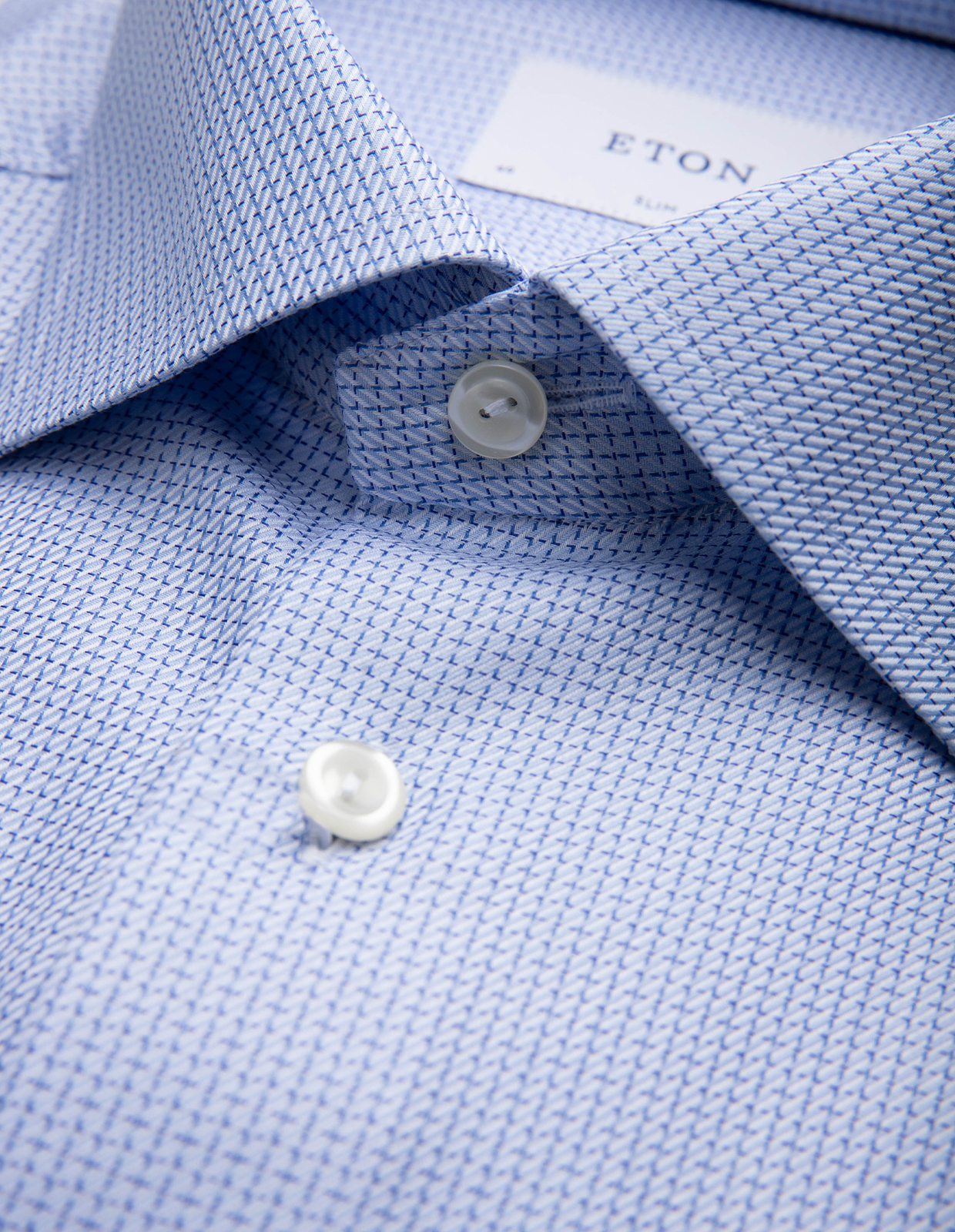 Slim Fit Skjorta Signature Twill Blå