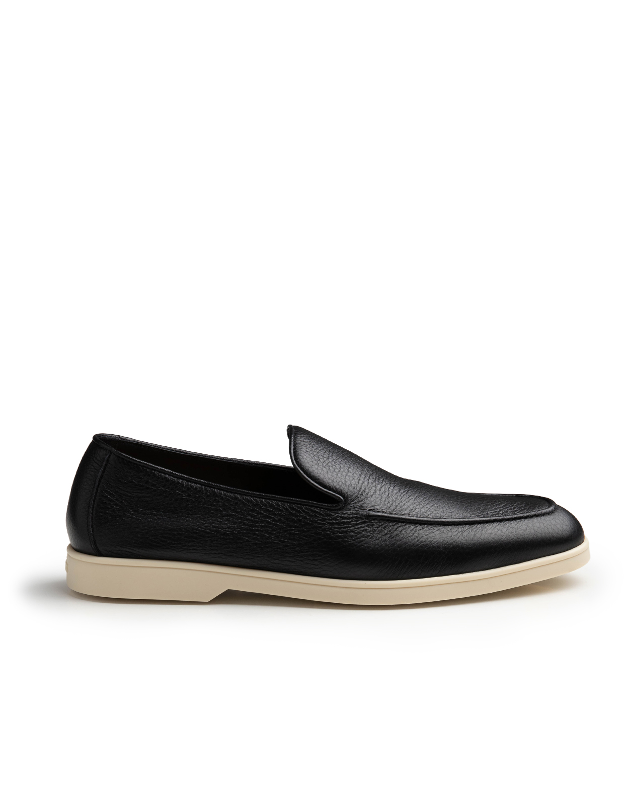Boat Loafer Sko Hjortläder Svart
