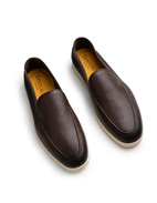 Boat Loafer Sko Hjortläder Brun