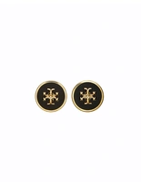 Kira Enamel Örhängen Guld/Svart