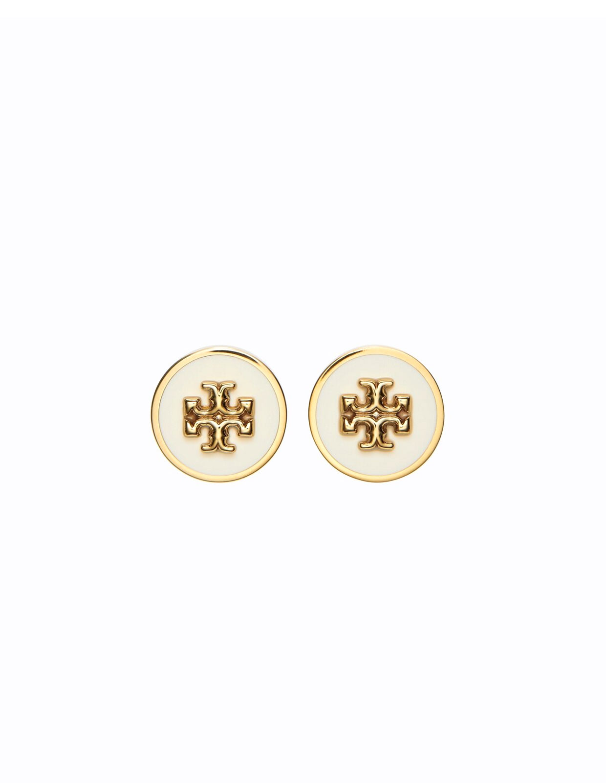 Kira Enamel Örhängen Guld/Benvit