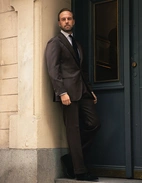 Sartorial Jacket Covert Ull Mörkbrun