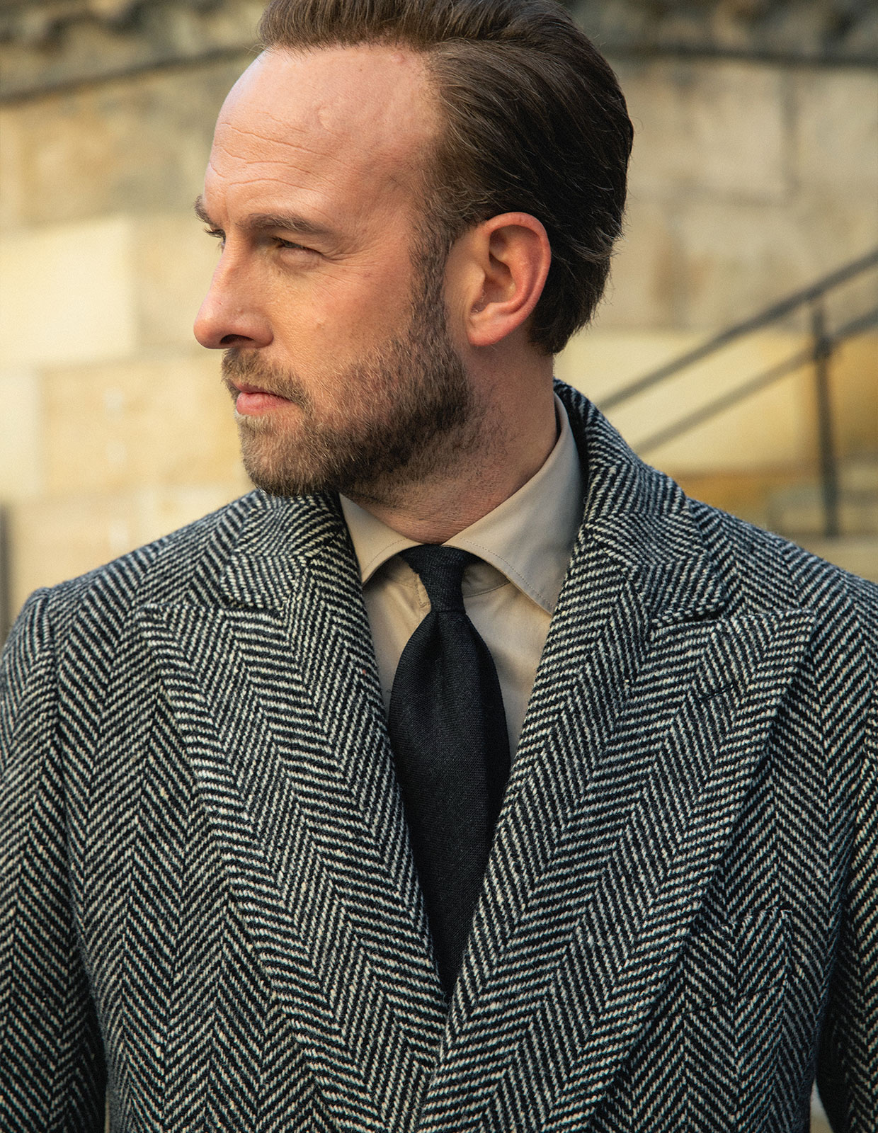 Sartorial Shirt Lättviktsbomull Mörkbeige