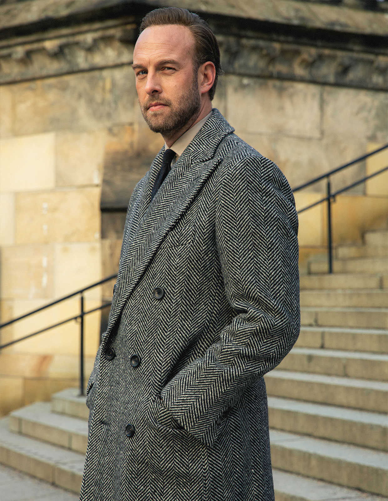 Sartorial Rock Ull Fiskben Grå 48