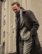 Sartorial Jacket Covert Ull Mörkbeige 48