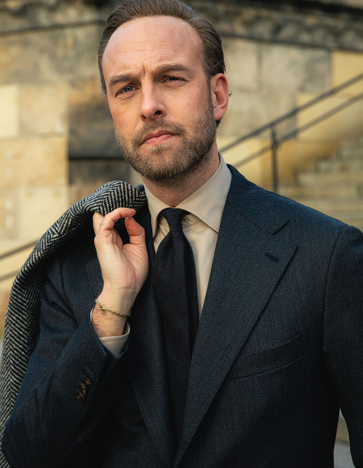 Sartorial Shirt Lättviktsbomull Mörkbeige