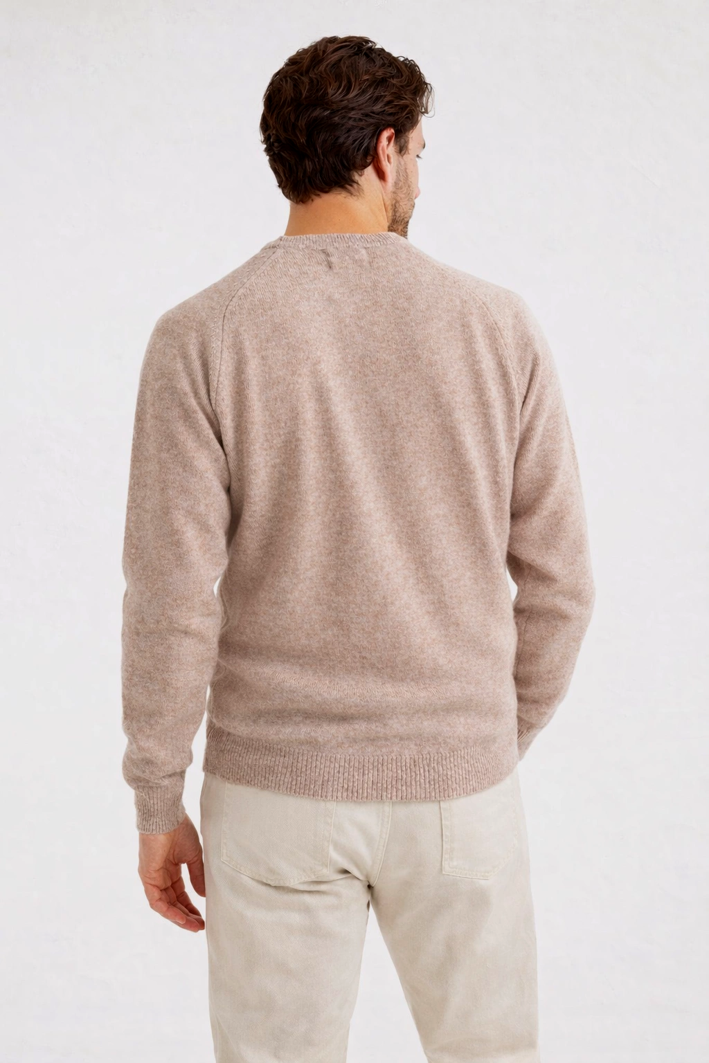 Lenzie Tröja Lammull Ljusbeige