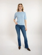 Signe T-shirt Ull/Cashmere Ljusblå