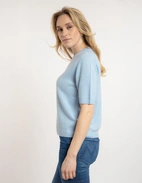 Signe T-shirt Ull/Cashmere Ljusblå