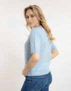 Signe T-shirt Ull/Cashmere Ljusblå