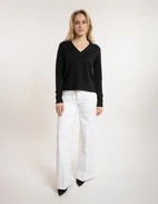 Sol V-Neck Ull/Cashmere Svart