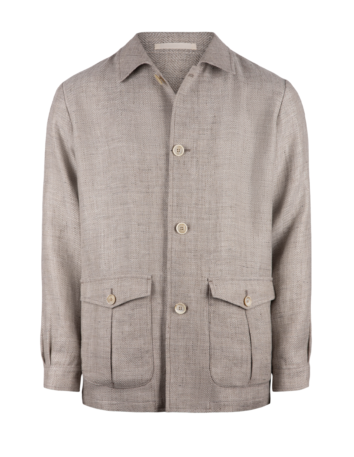 Dalila Kavaj Overshirt Fiskben Linne Ull Beige